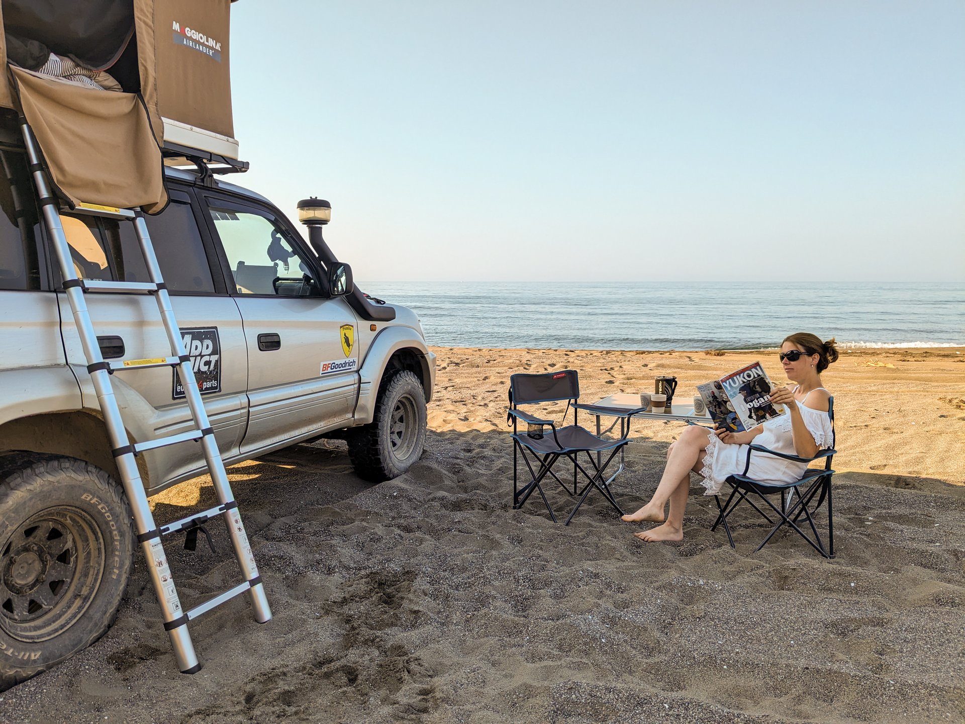 Bivouac sur la plage, Albanie